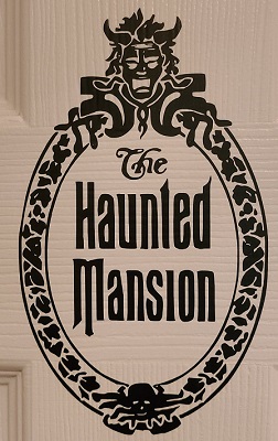 Haunted Mansion Sign with Hidden Mickeys
